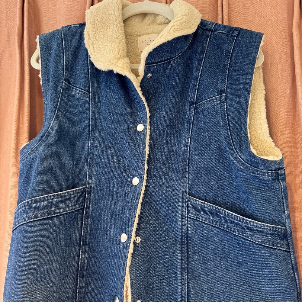 Sezane Denim Vest